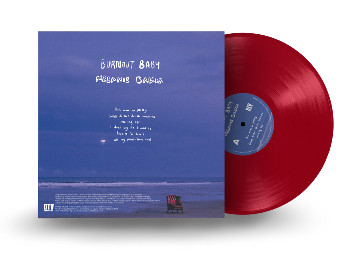 Melanie Baker - 'Burnout Baby' - Cherry Red LP & Zine Duo – DAEMON T.V