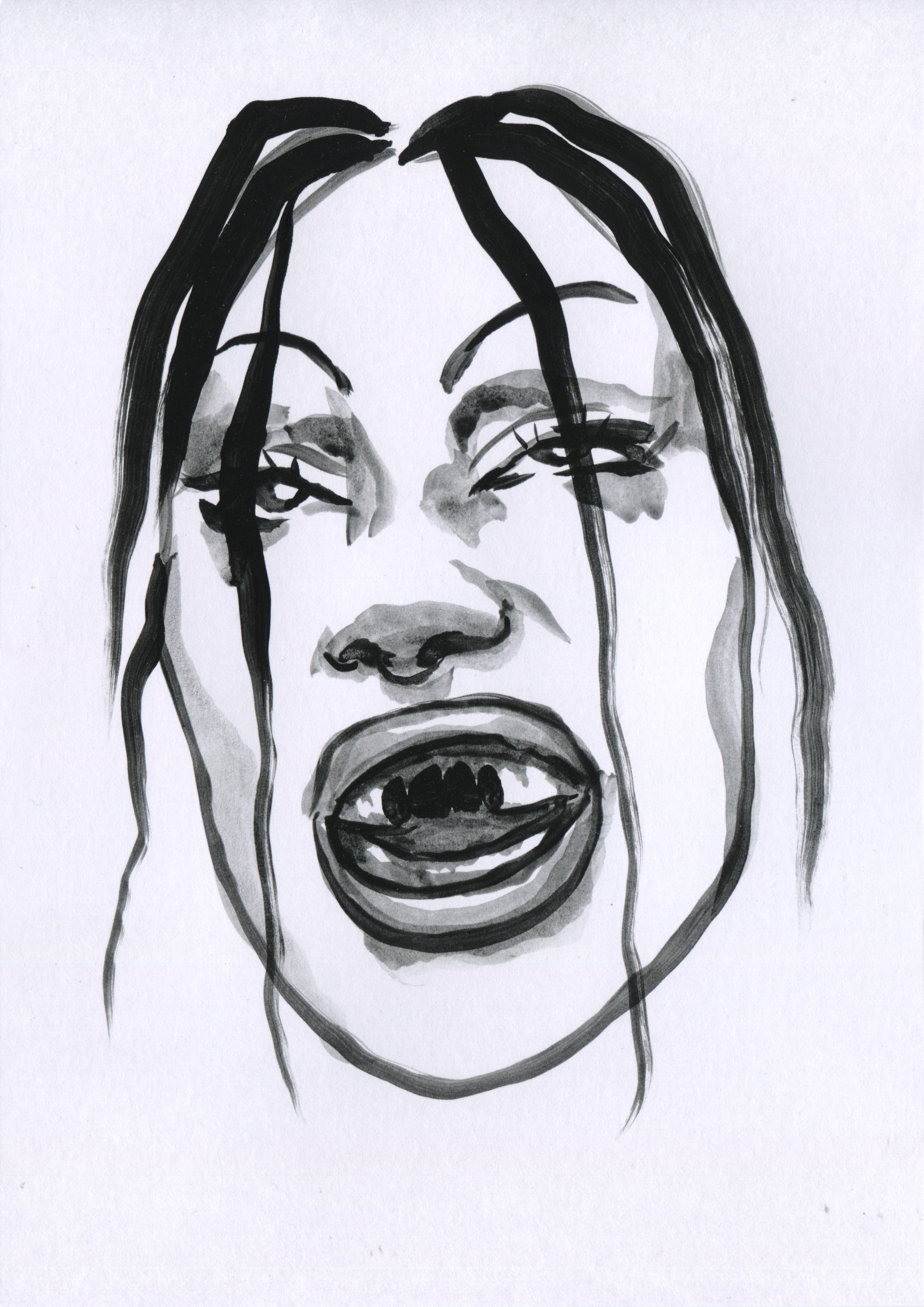 Self Portrait Thirteen - Original painting by Du Blonde