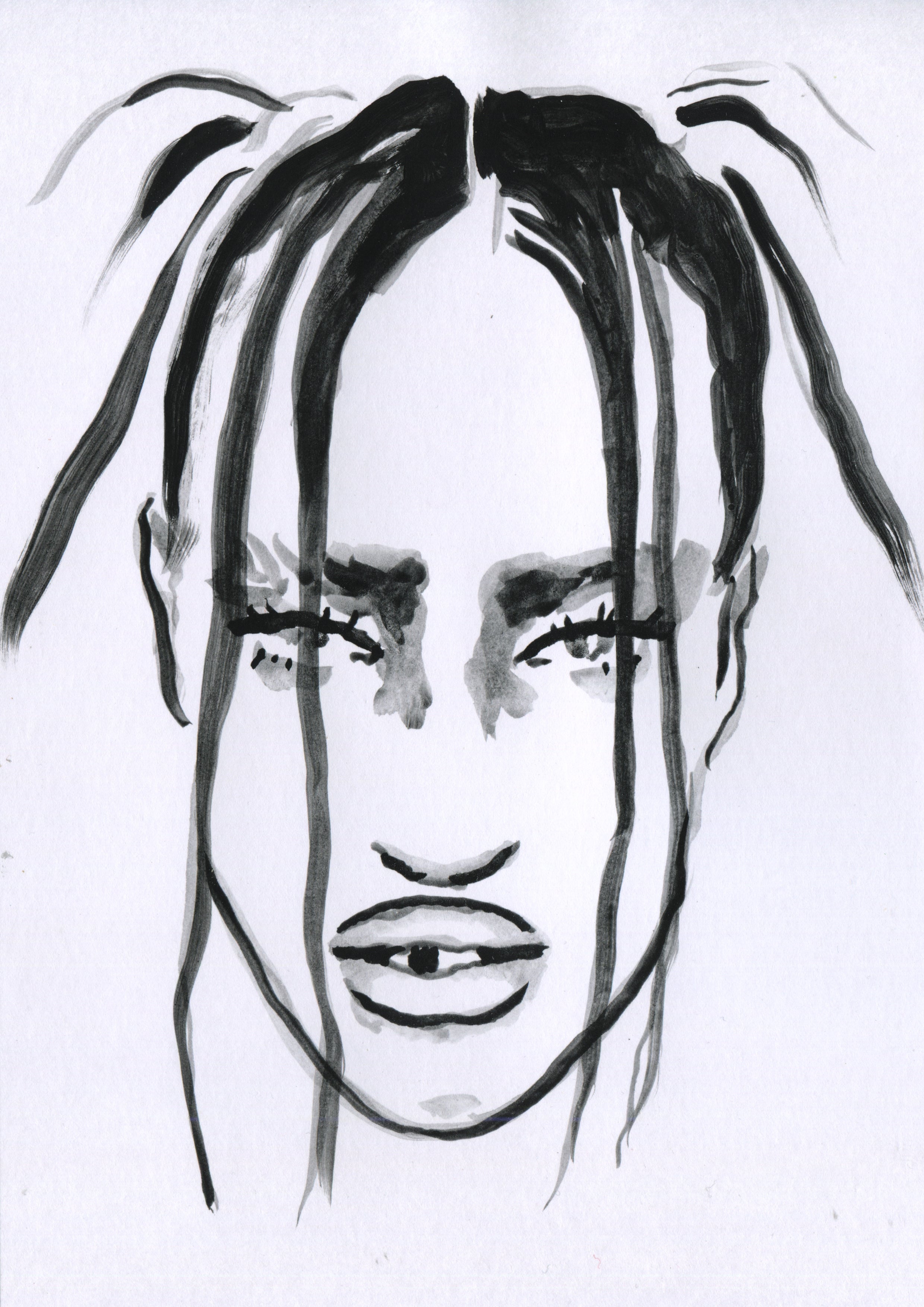 Self Portrait One - Original painting by Du Blonde
