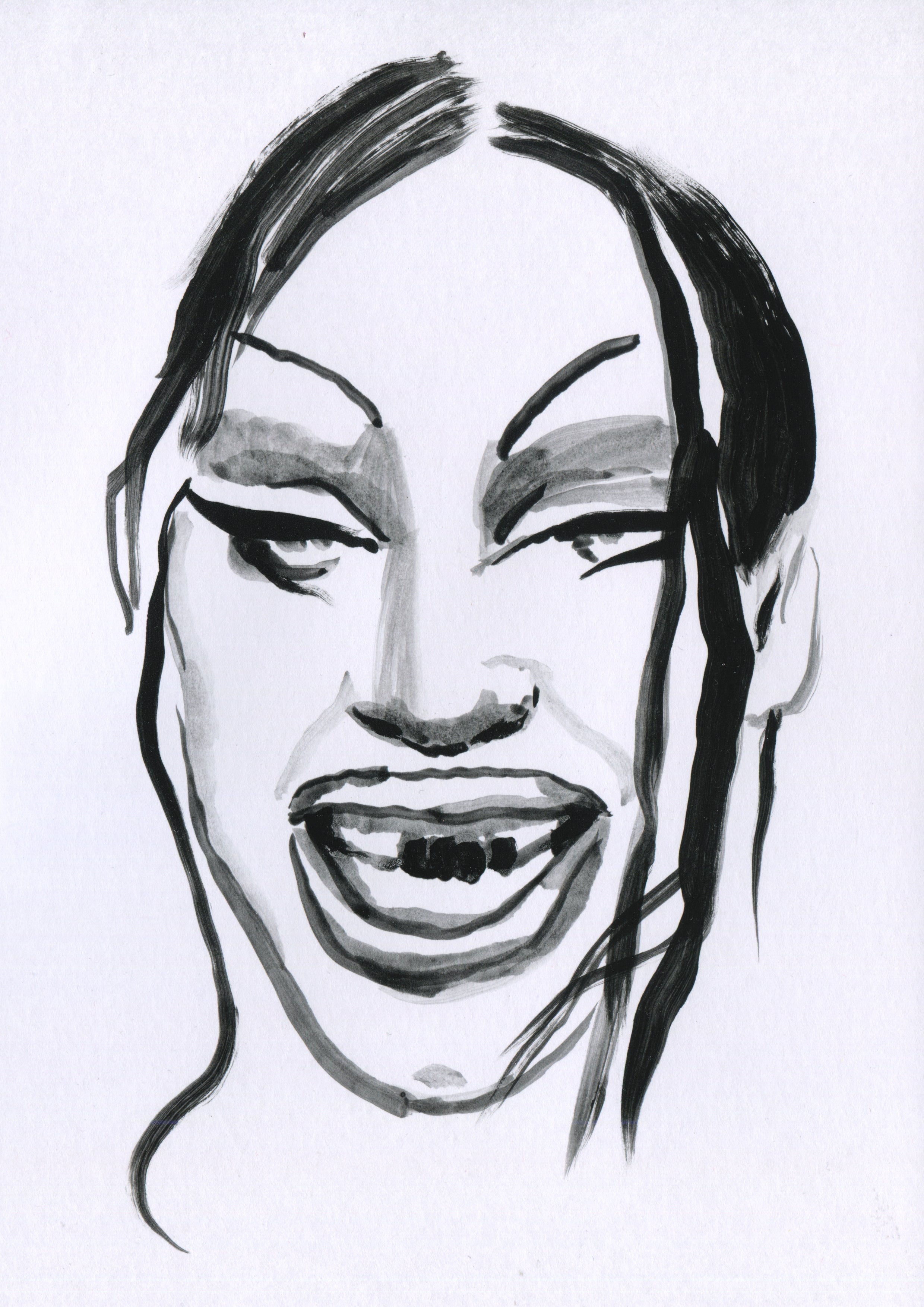 Self Portrait Two - Original painting by Du Blonde