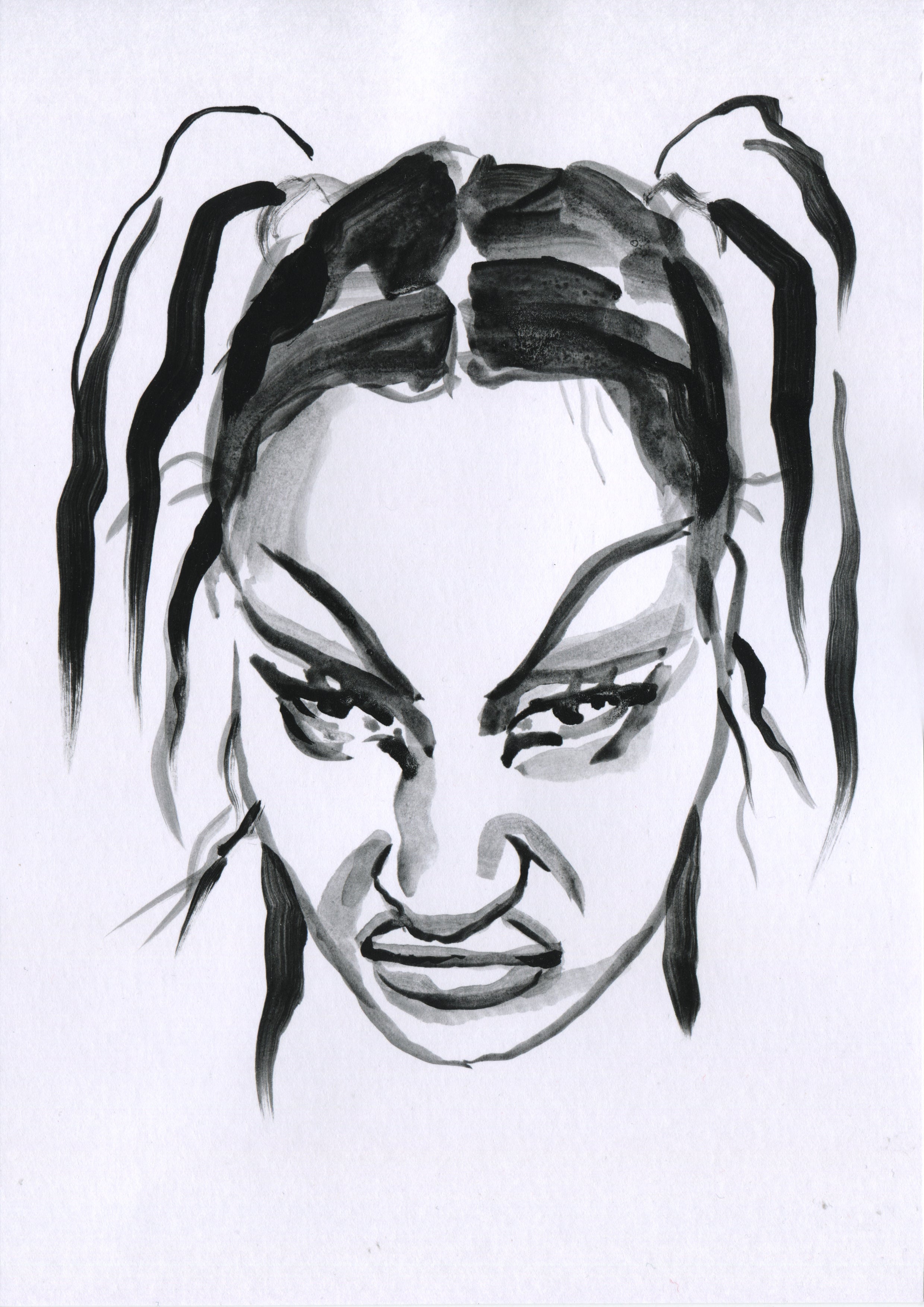 Self Portrait Three - Original painting by Du Blonde