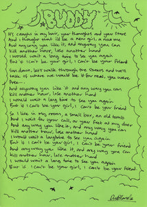 'Buddy' - Hand written lyrics