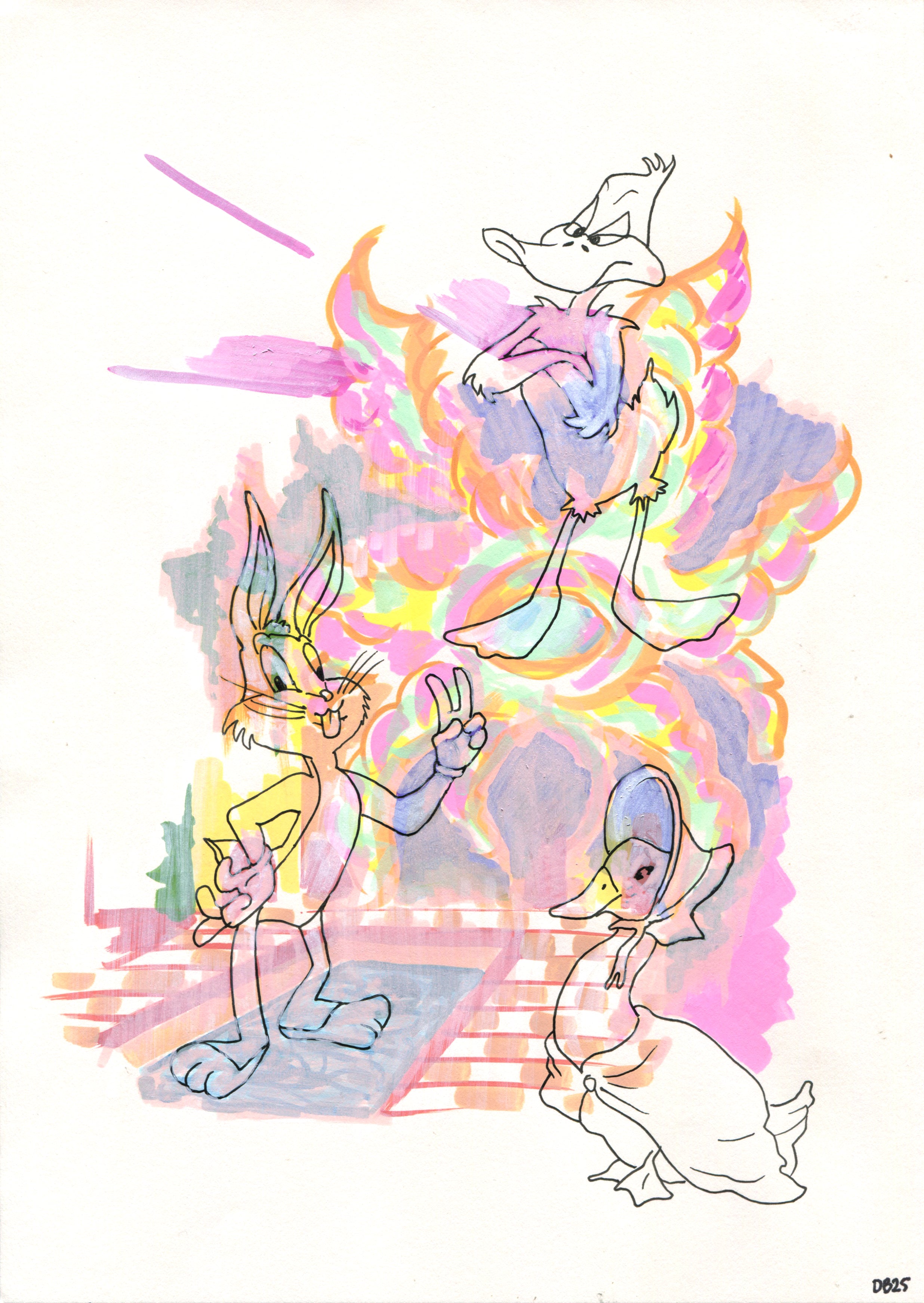 'Daffy And Friends' Original Illustration