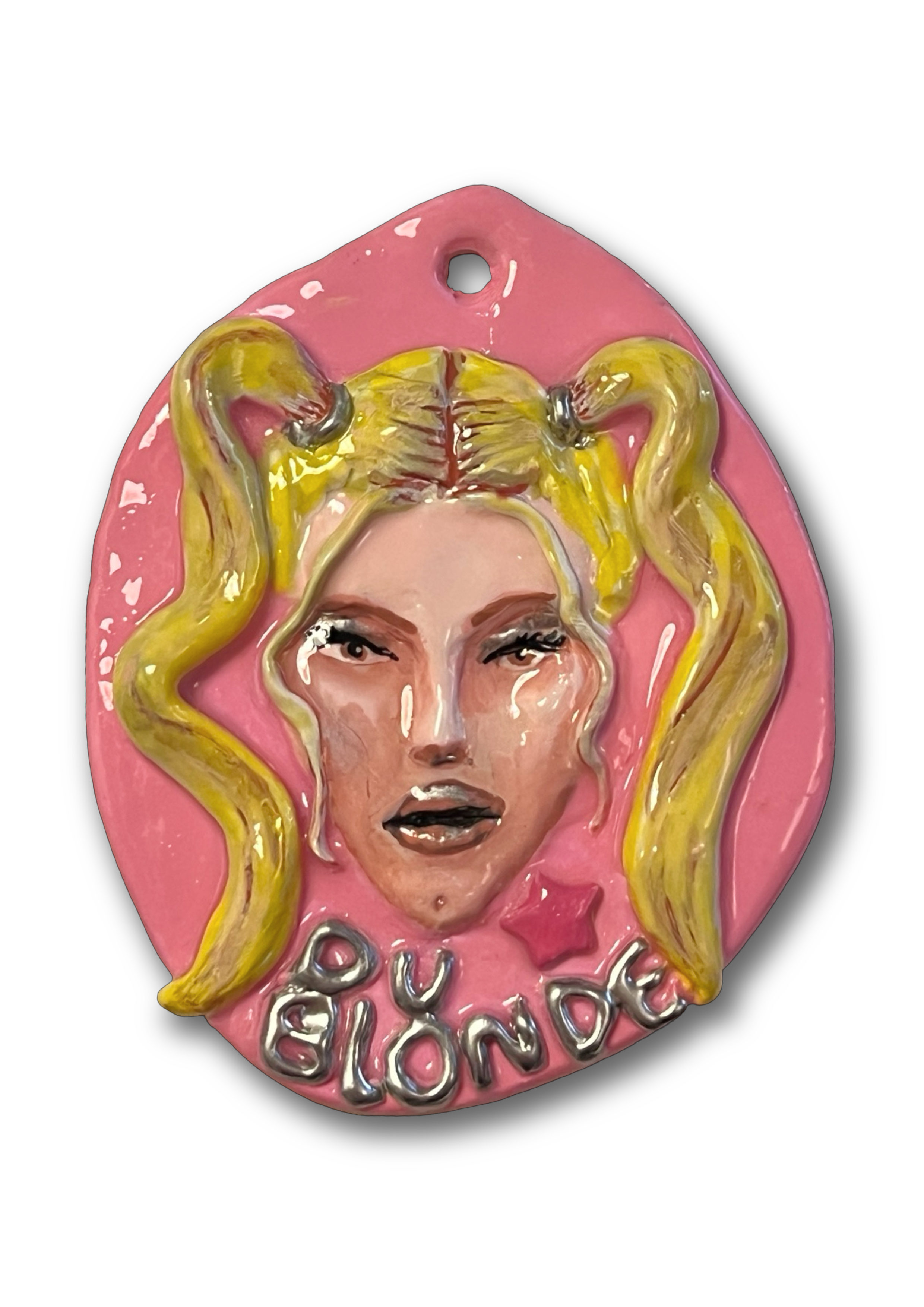 Du Blonde 'Self Portrait' Wall Hanging - Original Artwork