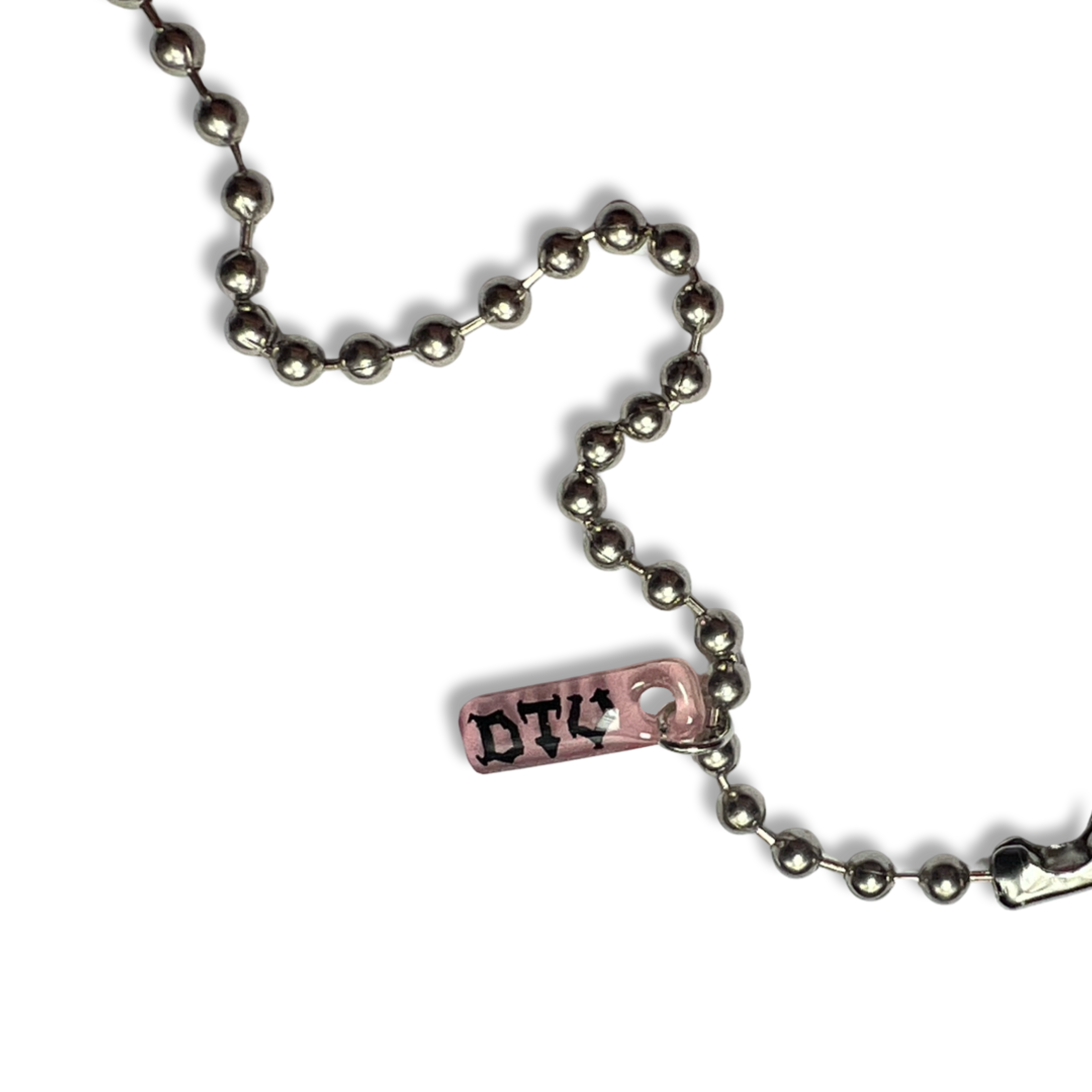 DIAMANTÉ COW PRINT DEMON HEART PENDANT