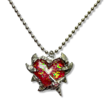 Load image into Gallery viewer, PINK DEMON HEART PENDANT
