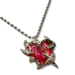 Load image into Gallery viewer, PINK DEMON HEART PENDANT

