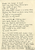 Load image into Gallery viewer, ‘Out of a Million’ - Hand written lyrics by Du Blonde
