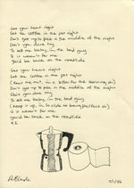Load image into Gallery viewer, ‘Perfect’ - Hand written lyrics by Du Blonde
