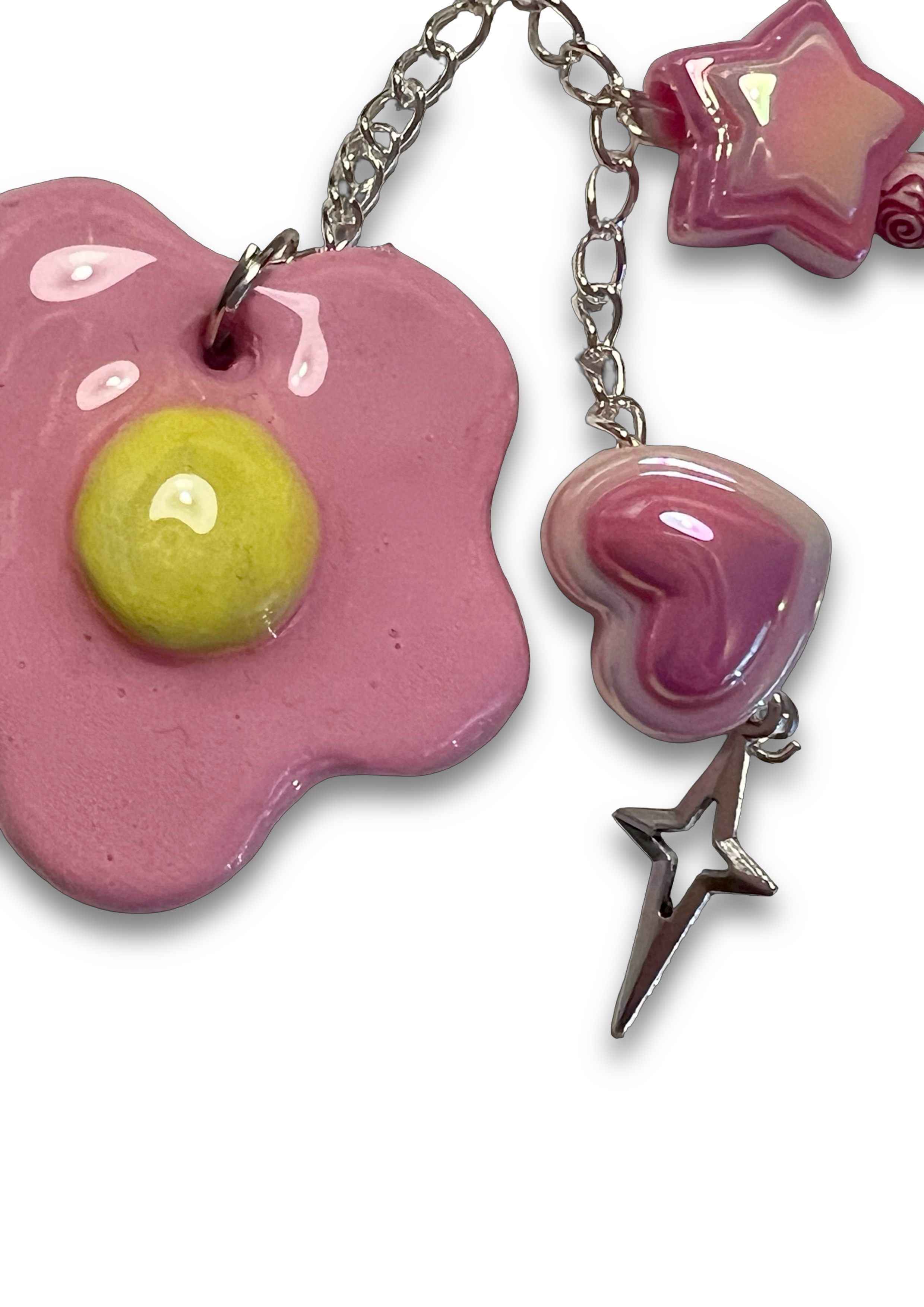 'Bubble Flower' Clay Bag Charm