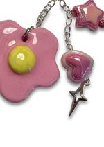 Load image into Gallery viewer, &#39;Bubble Flower&#39; Clay Bag Charm
