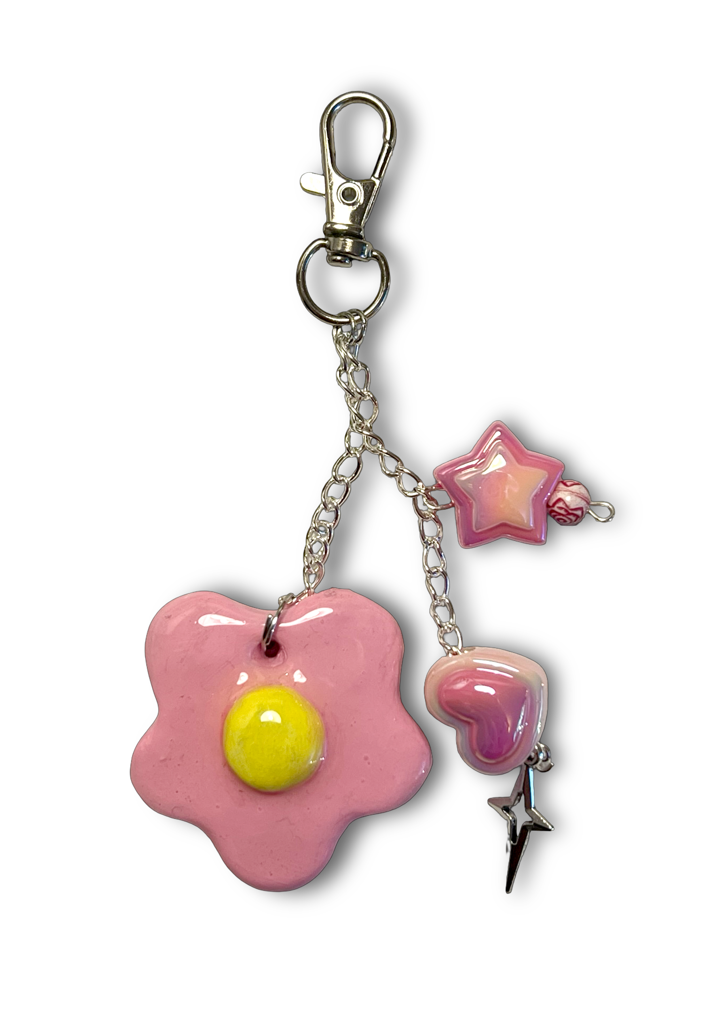 'Bubble Flower' Clay Bag Charm