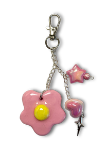 'Bubble Flower' Clay Bag Charm