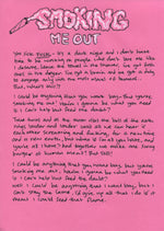Load image into Gallery viewer, &#39;Smoking Me Out&#39; - Hand written lyrics and illustration X2
