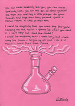 Load image into Gallery viewer, &#39;Smoking Me Out&#39; - Hand written lyrics and illustration X2
