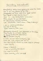 Load image into Gallery viewer, ‘Solitary Individual’ - Hand written lyrics by Du Blonde
