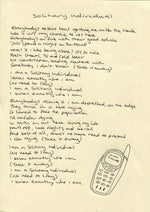 Load image into Gallery viewer, ‘Solitary Individual’ - Hand written lyrics by Du Blonde

