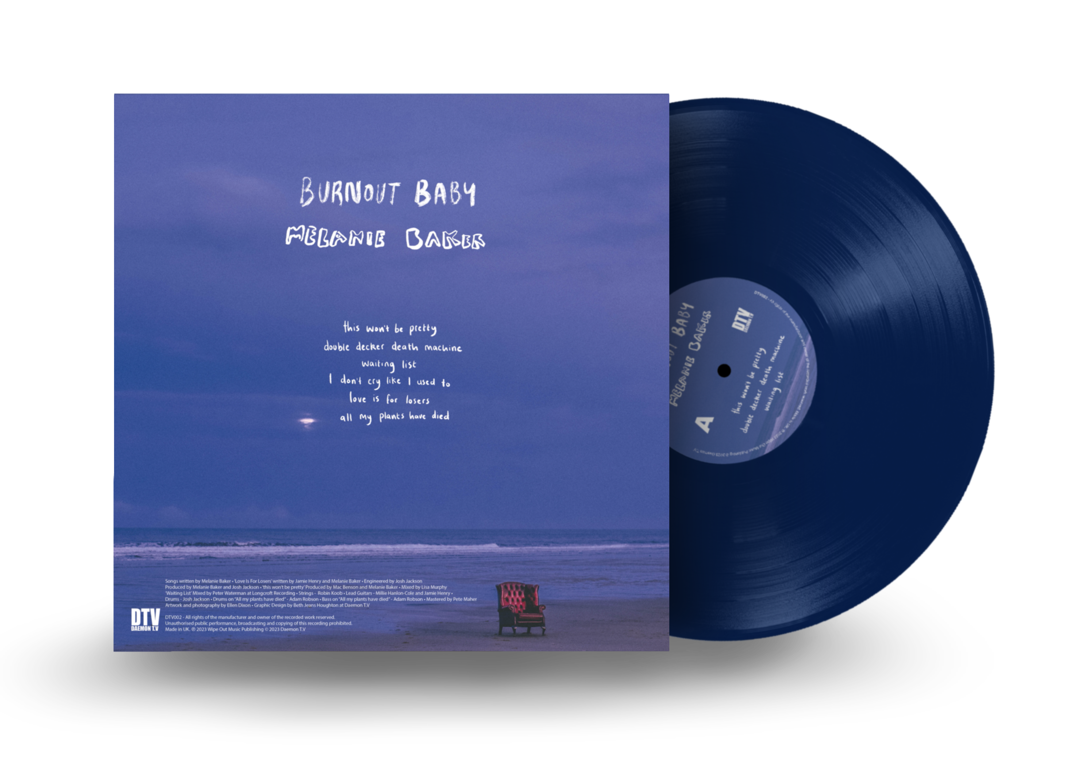 Melanie Baker - 'Burnout Baby' - Midnight Blue LP & Zine Duo - PRE-ORDER