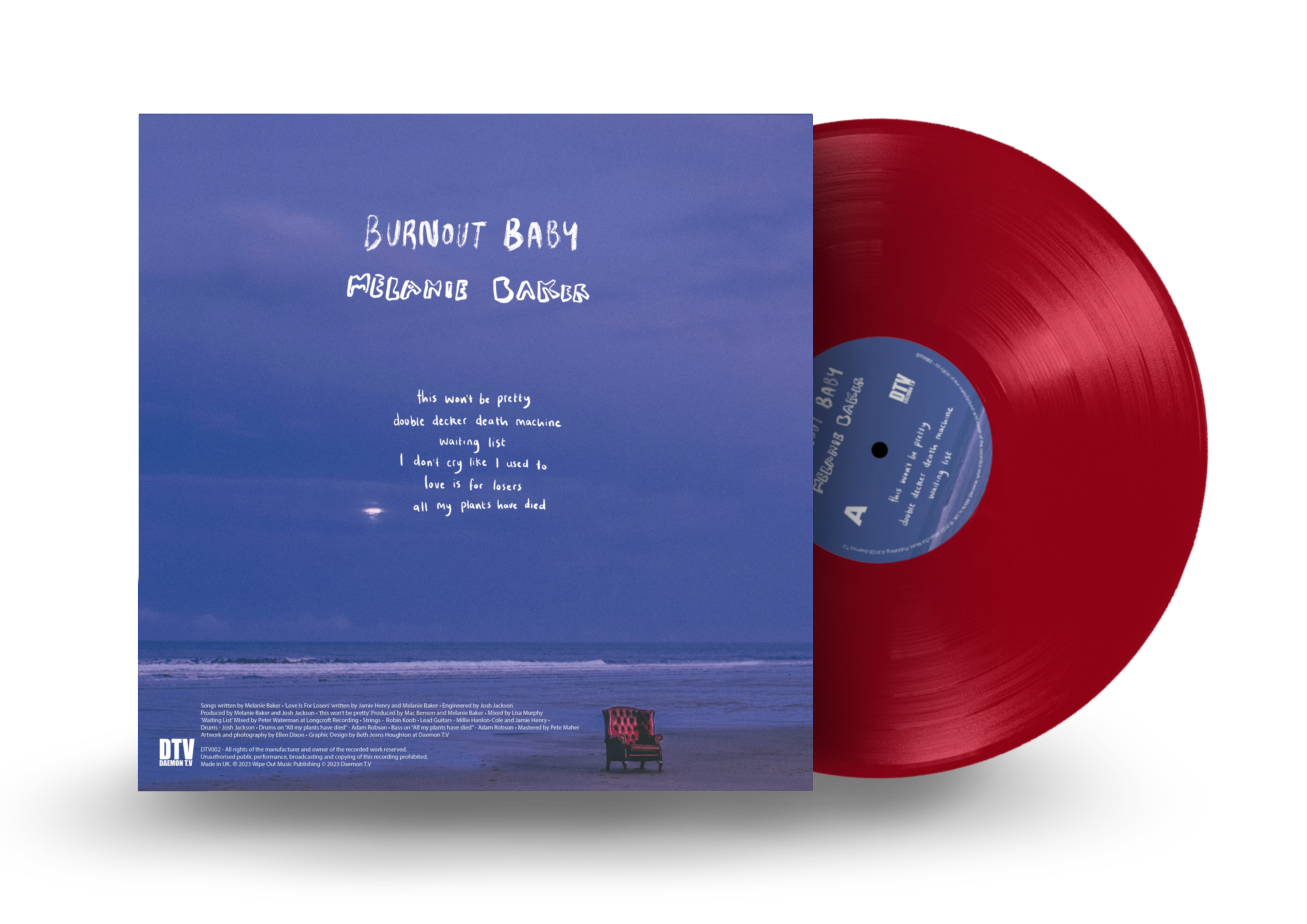 Melanie Baker - 'Burnout Baby' - Cherry Red LP & Zine Duo - PRE-ORDER
