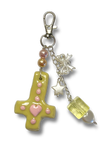 Load image into Gallery viewer, &#39;Inverted Cross&#39; Clay Bag Charm
