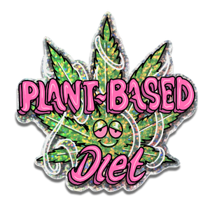 PLANT BASED DIET - Premium glitter sticker