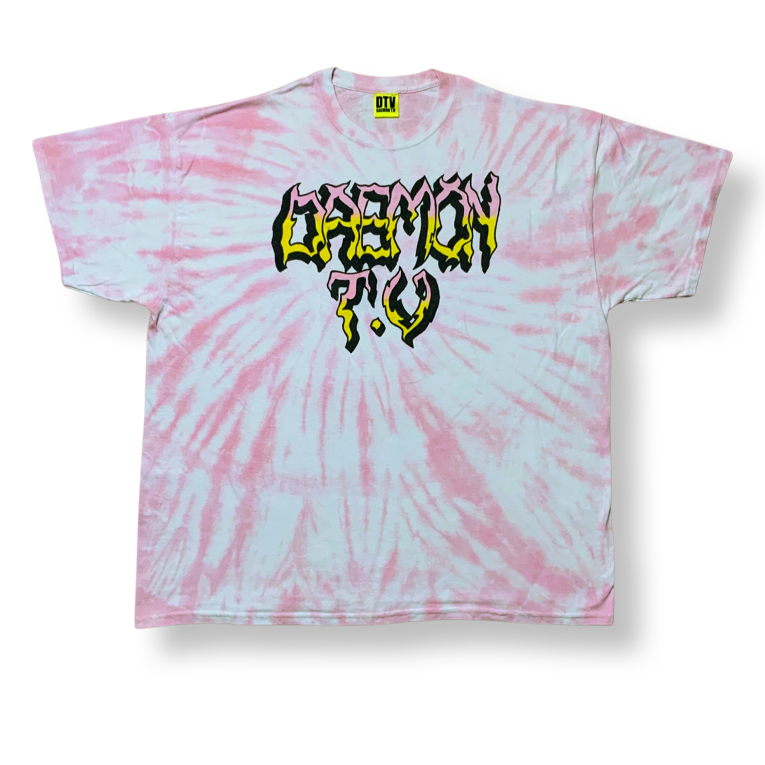 'DTV' PINK SWIRL HAND PAINTED TEE - XXL