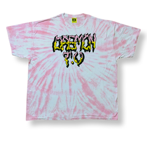 'DTV' PINK SWIRL HAND PAINTED TEE - XXL