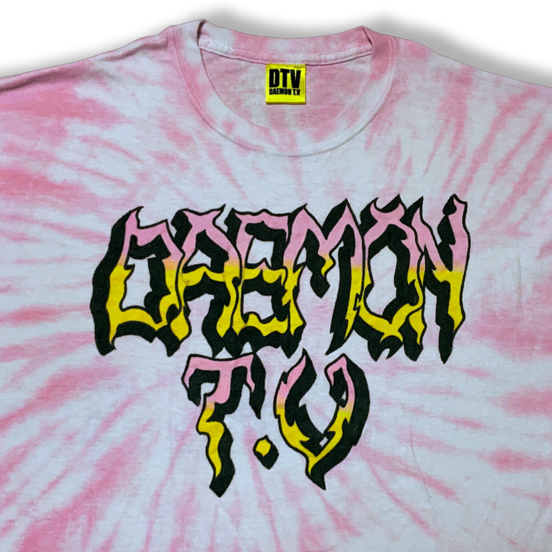 'DTV' PINK SWIRL HAND PAINTED TEE - XXL