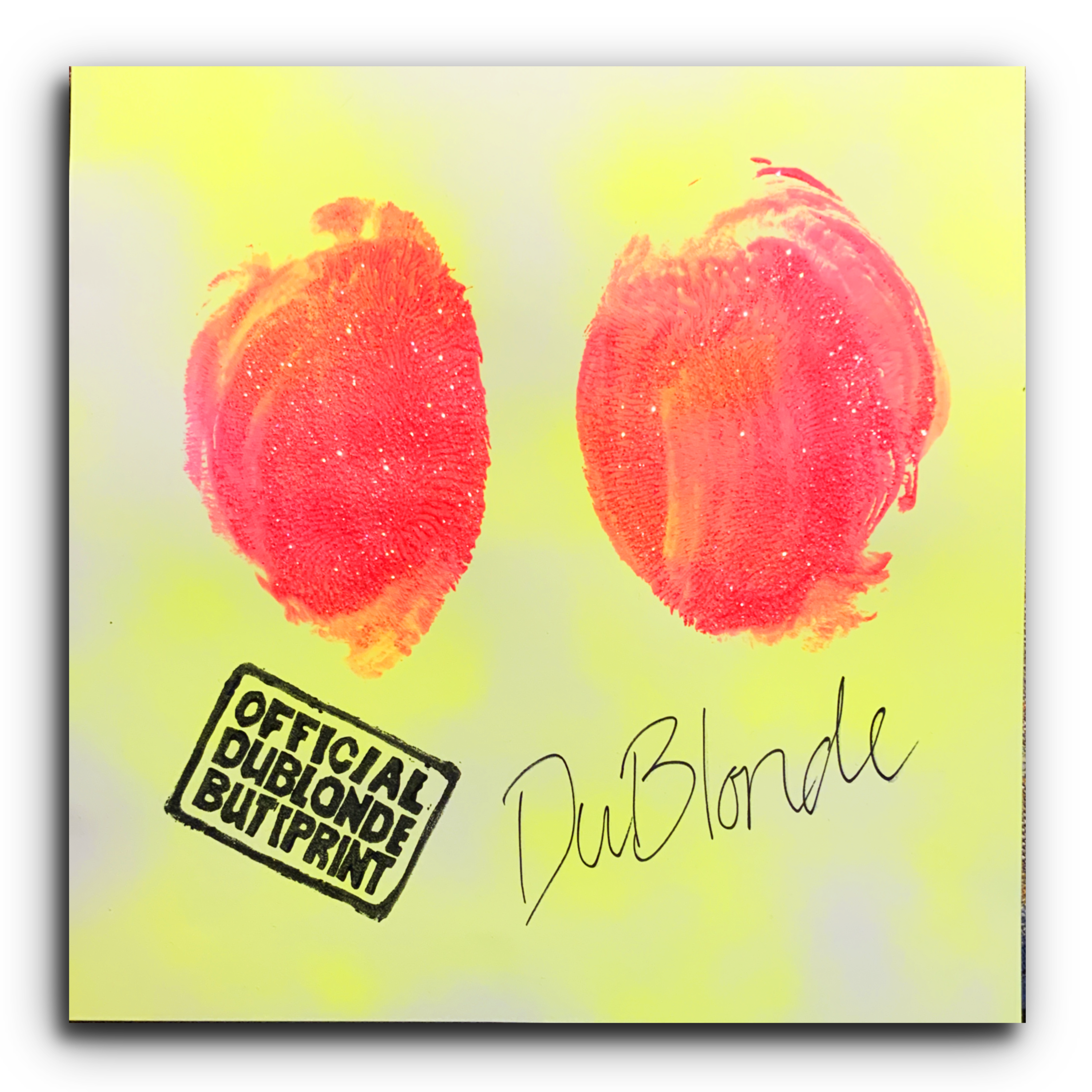 Official Du Blonde Butt Print - Fluorescent Yellow