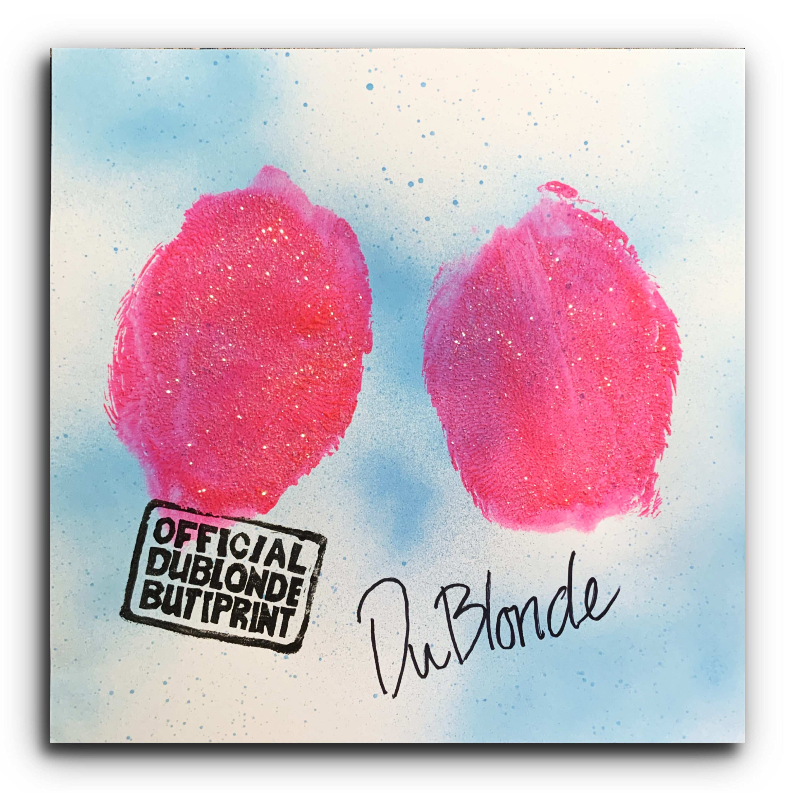 Official Du Blonde Butt Print - Sky Blue & Pink