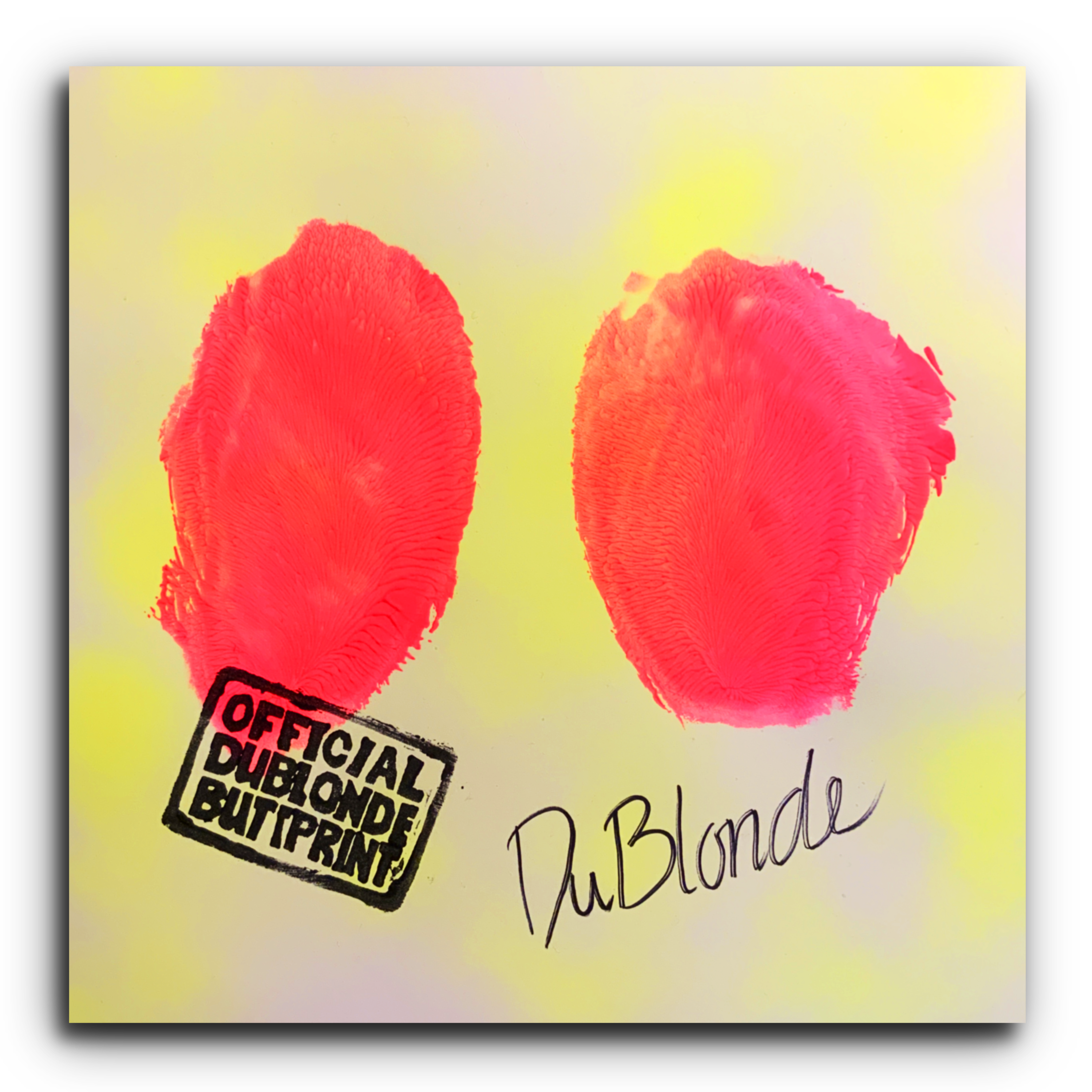Official Du Blonde Butt Print - Fluorescent Yellow