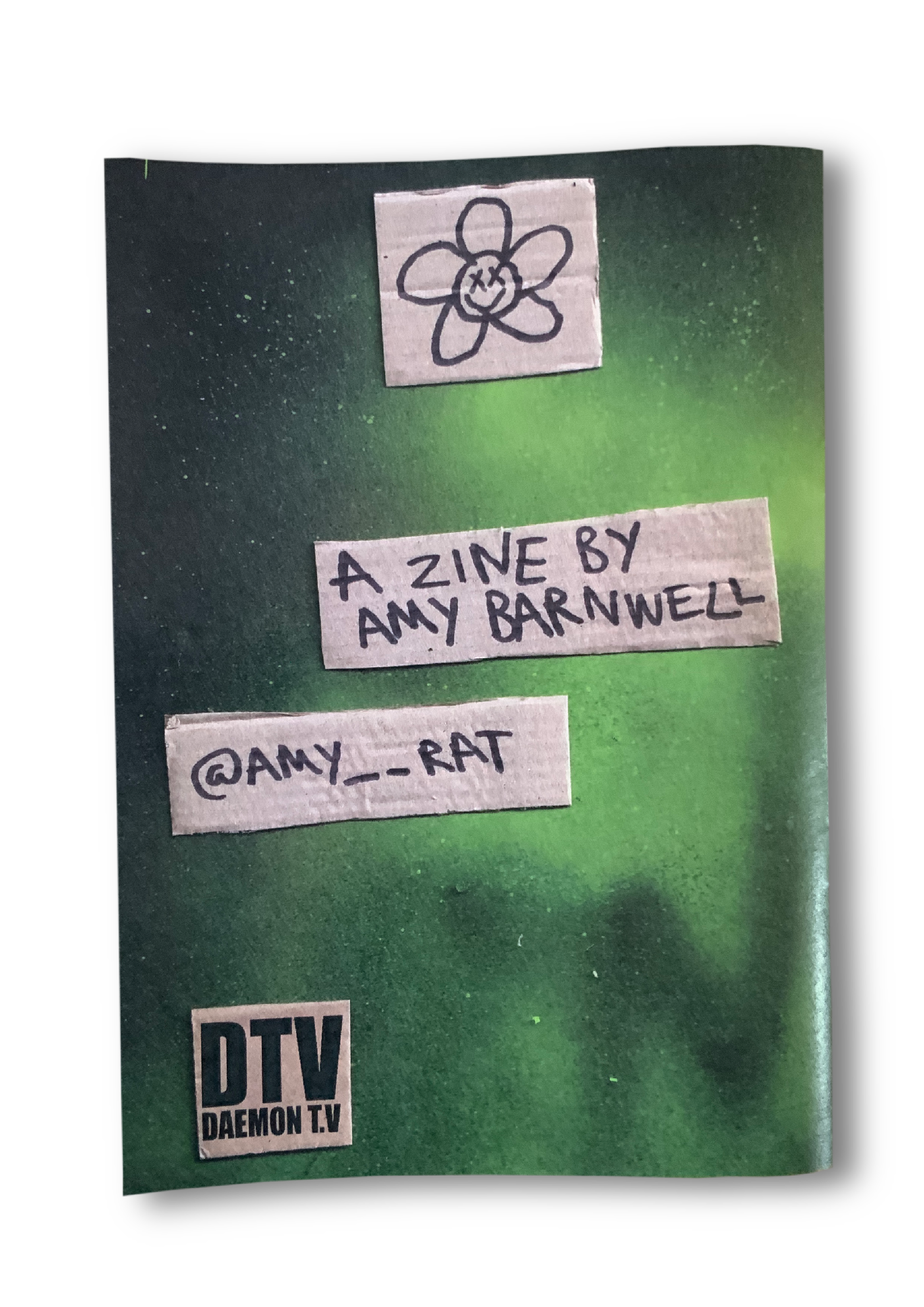 back of diy zine