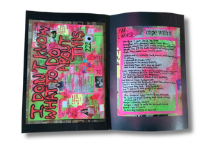 inside pages of diy zine