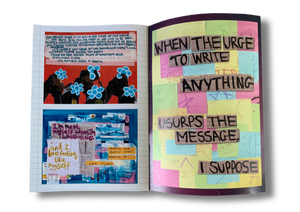inside pages of diy zine