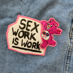 Load image into Gallery viewer, ‘Sex Work Is Work’ Reworked denim skirt - S
