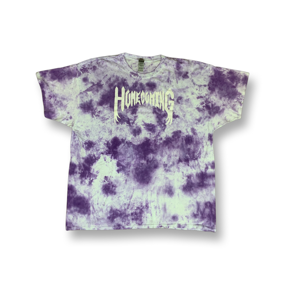 'HOMECOMING' PURPLE VOMIT TEE - XXL