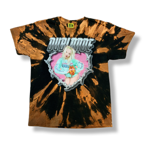 'DU BLONDE' Barbed Heart Burnt Film Tee - L