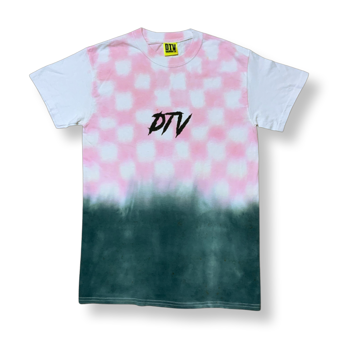 'DTV' Pink Checkerboard Tee - S