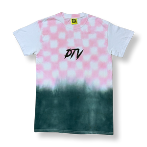 'DTV' Pink Checkerboard Tee - S