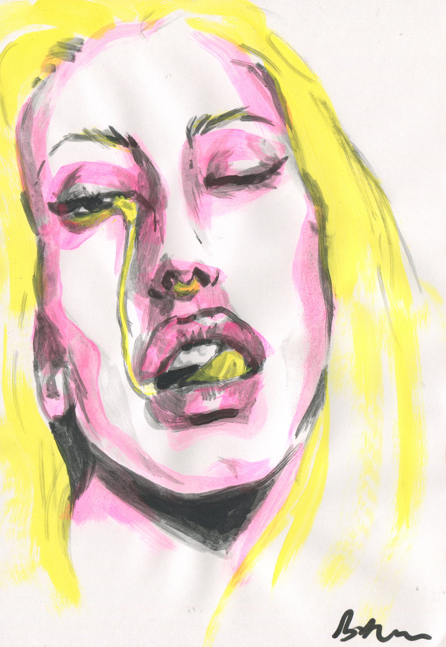 'SELF PORTRAIT WITH TEAR’ - Original Painting