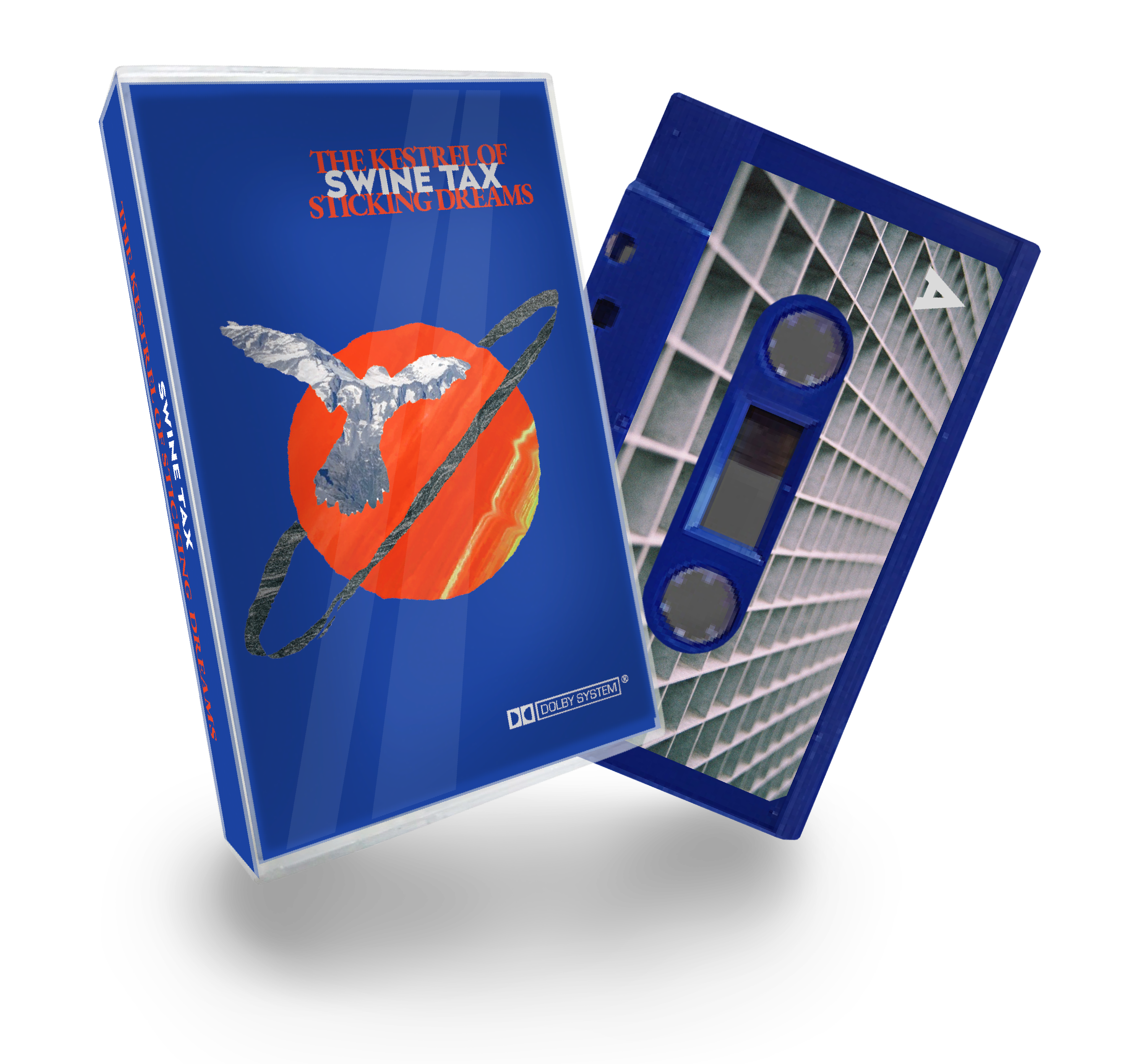 Swine Tax - ‘Kestrel of Sticking Dreams’ Ltd Edition Cassette & Zine Duo - Dark Blue
