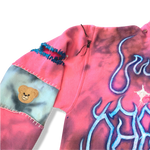 Load image into Gallery viewer, Hand Sewn Decorated Pink Tie Dye Hoodie
