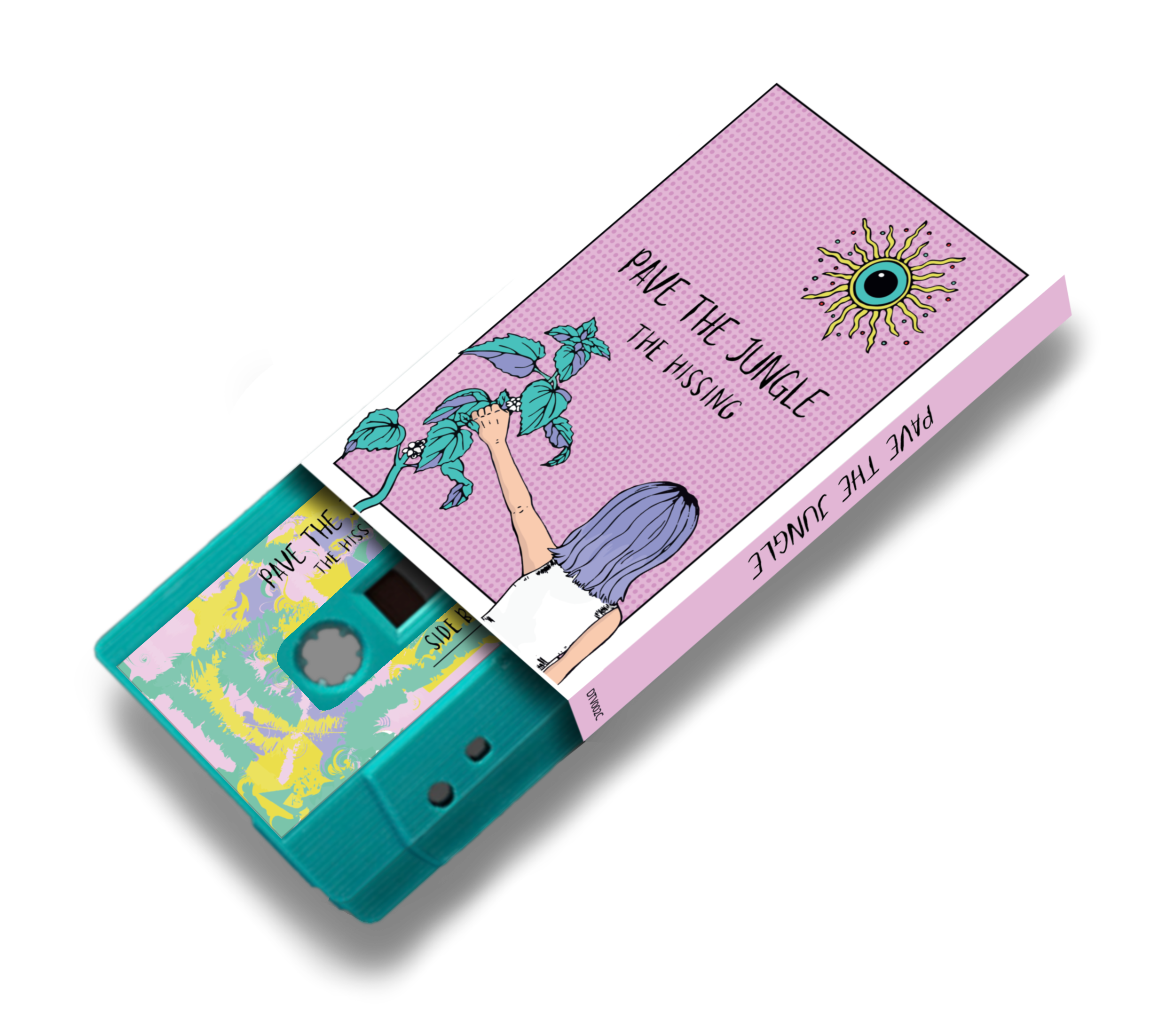 Pave The Jungle - ‘The Hissing’ Ltd Edition Cassette Mini Zine Duo - turquoise