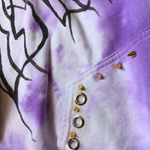 Load image into Gallery viewer, Hand Studded Purple Hoodie
