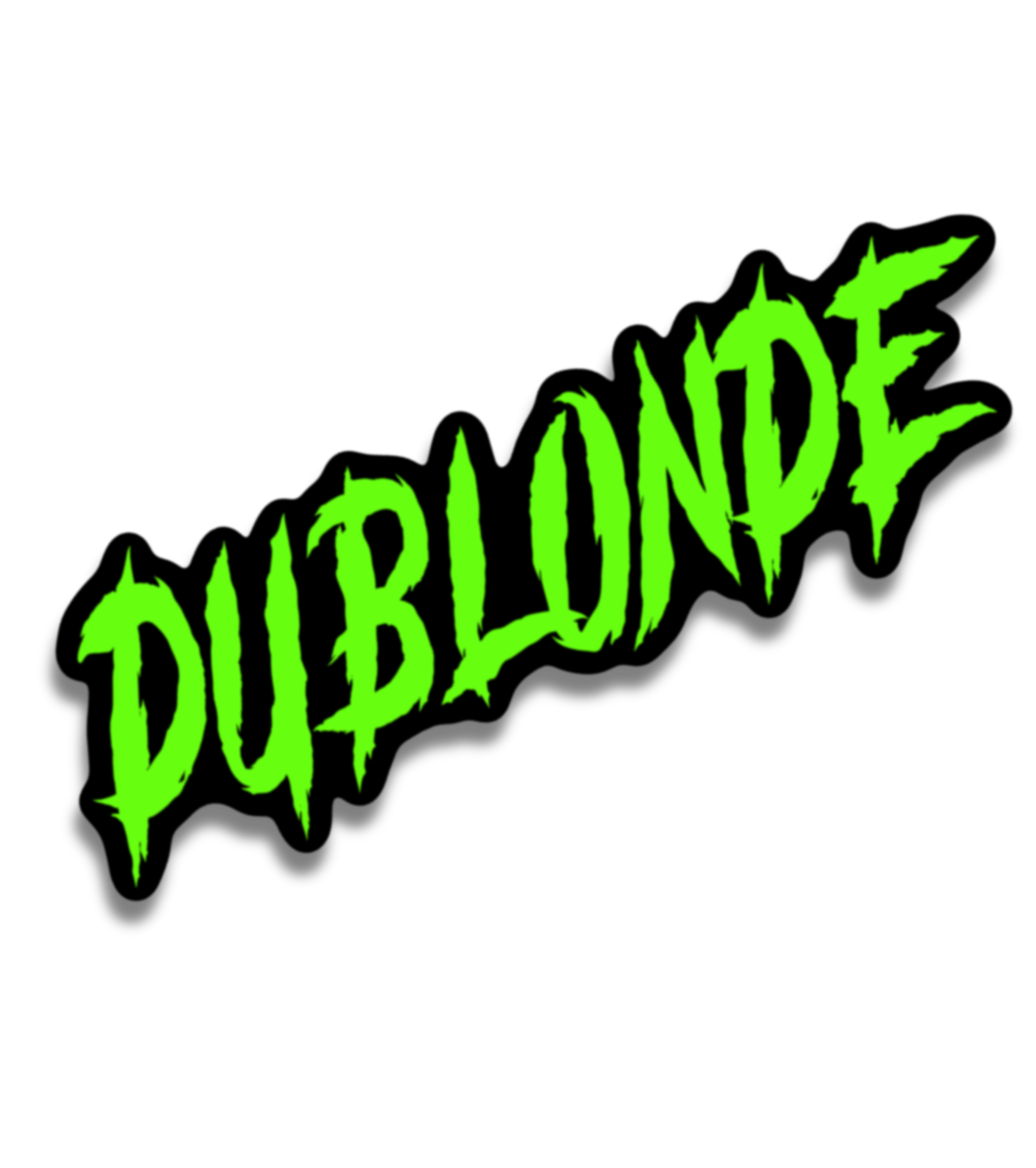 Du Blonde Slime Green Logo Vinyl Sticker