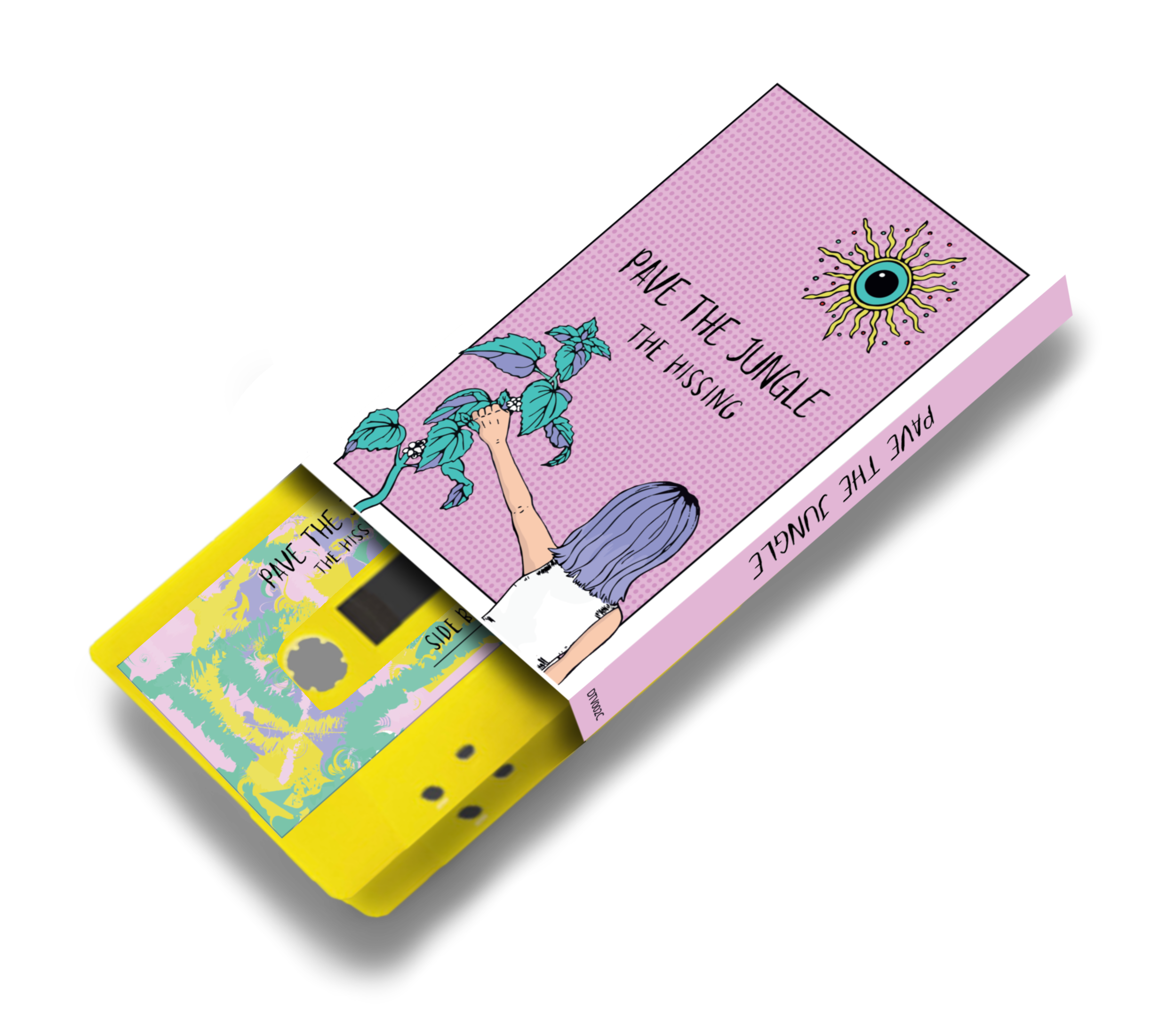 Pave The Jungle - ‘The Hissing’ Ltd Edition Cassette Mini Zine Duo - Lemon yellow