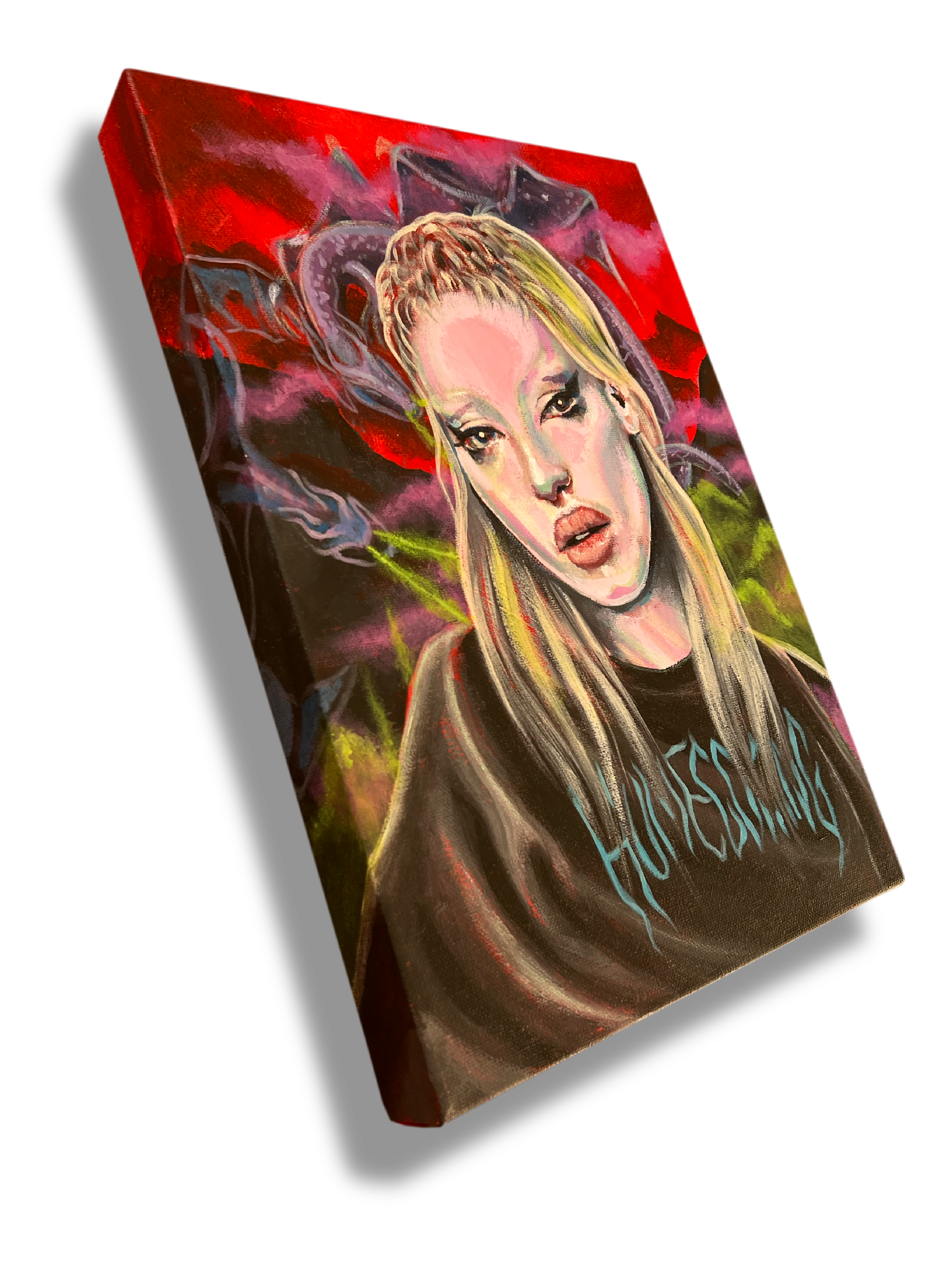 Self Portrait painting on canvas