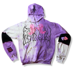 Load image into Gallery viewer, One of a Kind Hand Decorated DIY Punk Lilac Candy Hoodie
