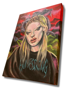 Self Portrait painting on canvas