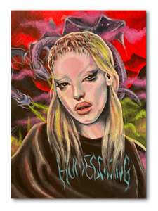 Self Portrait painting on canvas